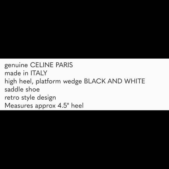 Celine  black and white wedges Phoebe Philo - Picture 16 of 16